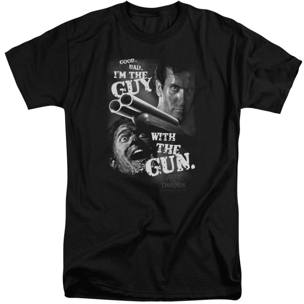 Army Of Darkness Guy With The Gun Mens Tall T Shirt Black Hoodie, Sweatshirt | CiraTrend.com (Image 1)