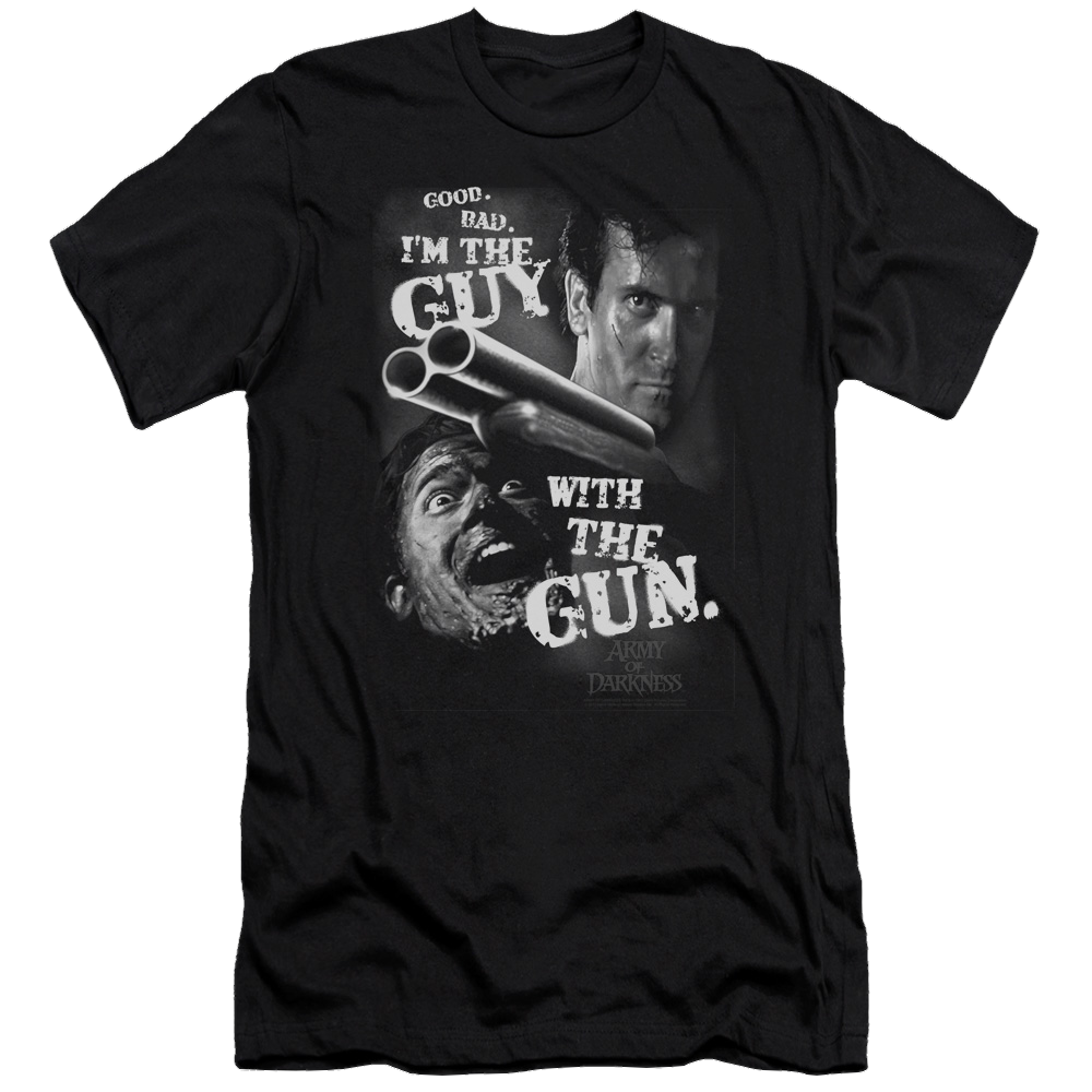 Army Of Darkness Guy With The Gun - Men's Premium Slim Fit T-Shirt Hoodie, Sweatshirt | CiraTrend.com
