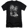 Army Of Darkness Guy With The Gun Premium Bella Canvas Slim Fit Mens T Shirt Black Hoodie, Sweatshirt (Image 1)