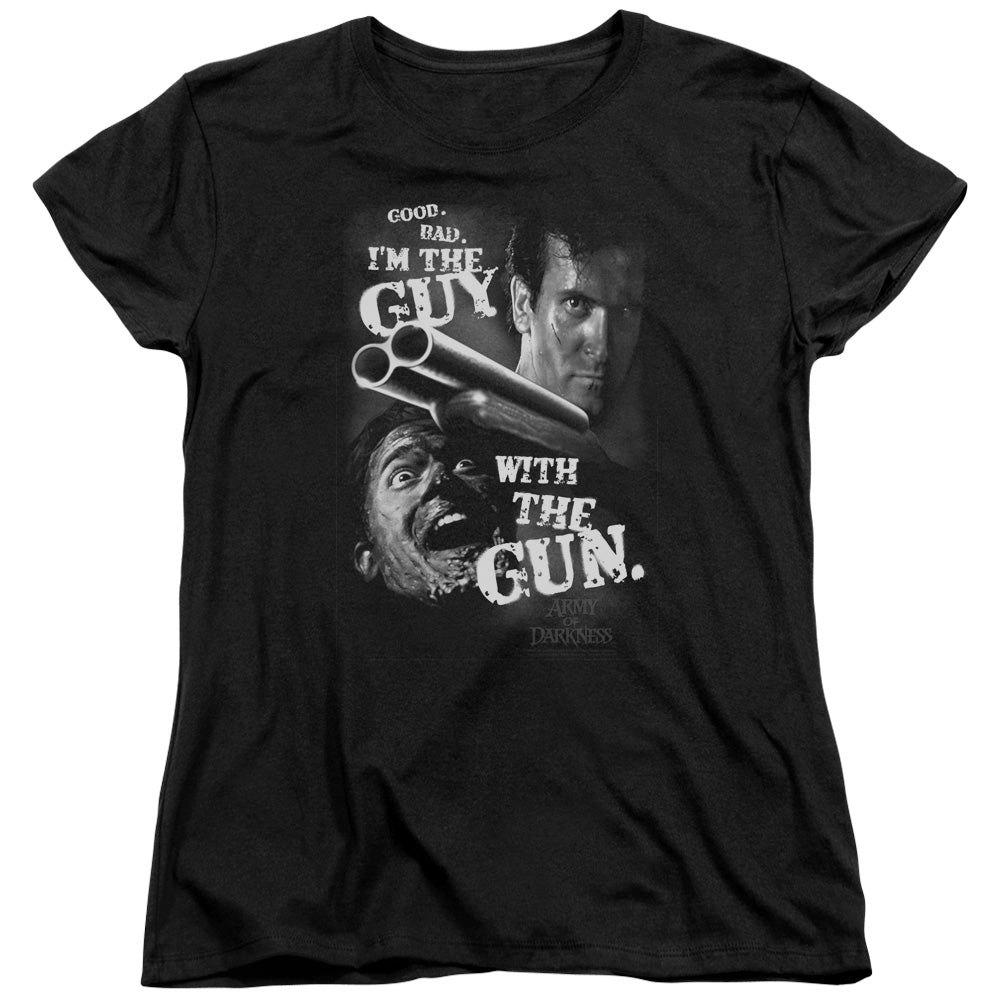 Army Of Darkness Guy With The Gun Womens T Shirt Black Hoodie, Sweatshirt | CiraTrend.com