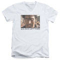 Army Of Darkness Jack Left Town Mens Slim Fit V-Neck T Shirt White Hoodie, Sweatshirt | CiraTrend.com