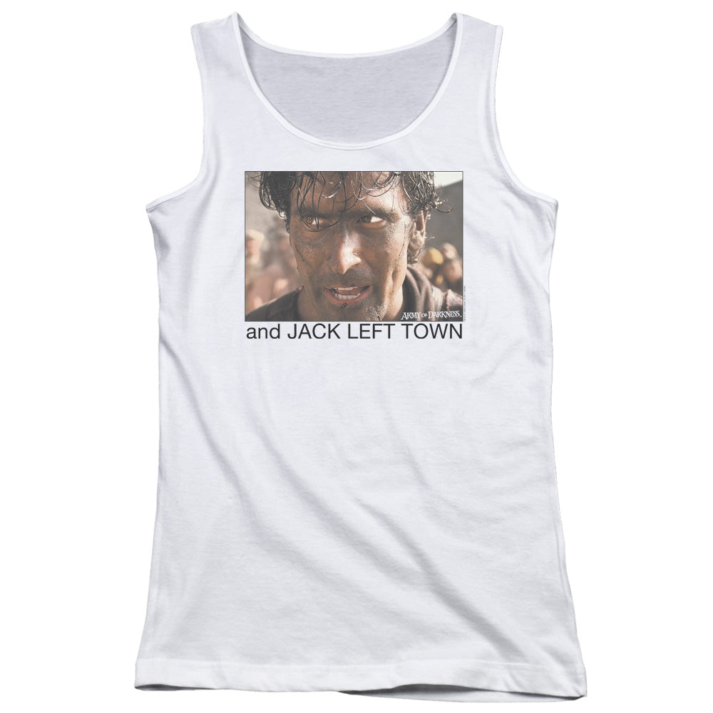 Army Of Darkness Jack Left Town Womens Tank Top Shirt White Hoodie, Sweatshirt | CiraTrend.com
