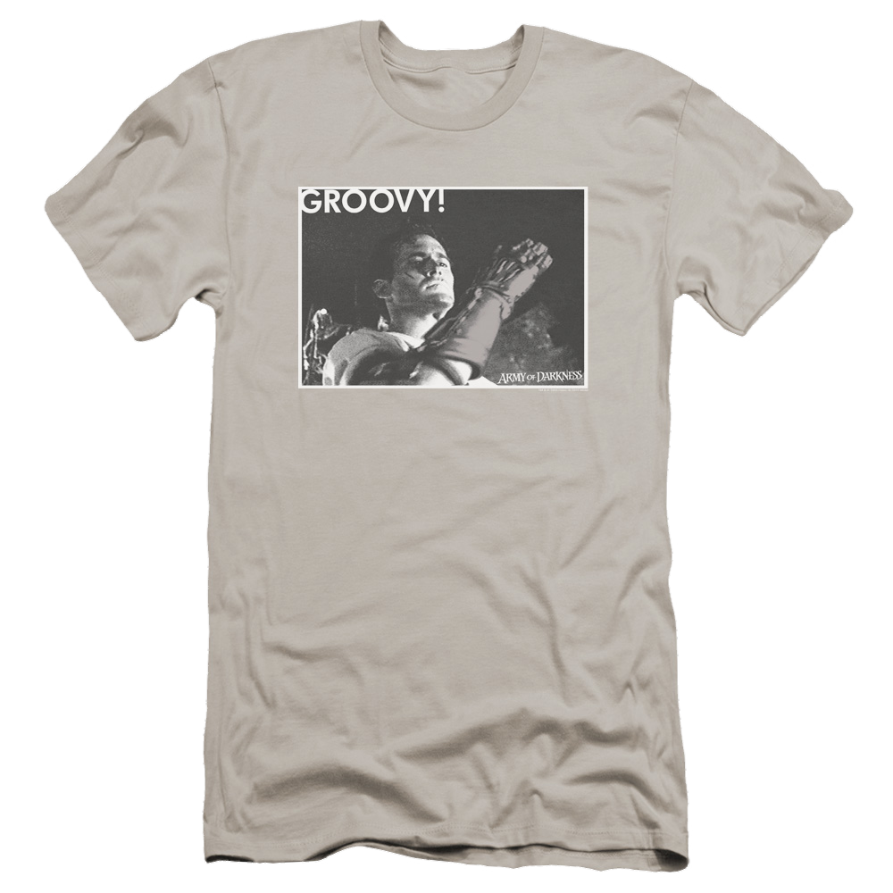 Army Of Darkness Groovy - Men's Premium Slim Fit T-Shirt Hoodie, Sweatshirt | CiraTrend.com