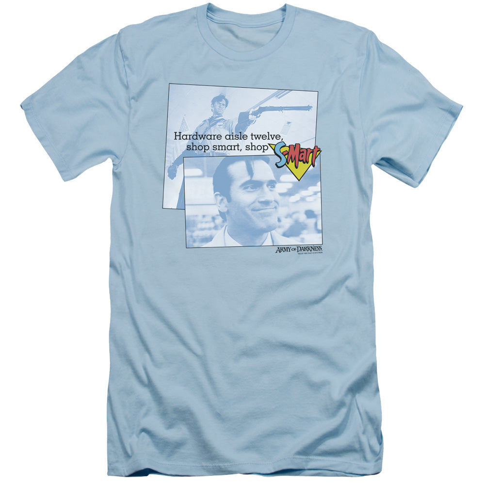 Army Of Darkness Shop S Mart Slim Fit Mens T Shirt Light Blue Hoodie, Sweatshirt | CiraTrend.com