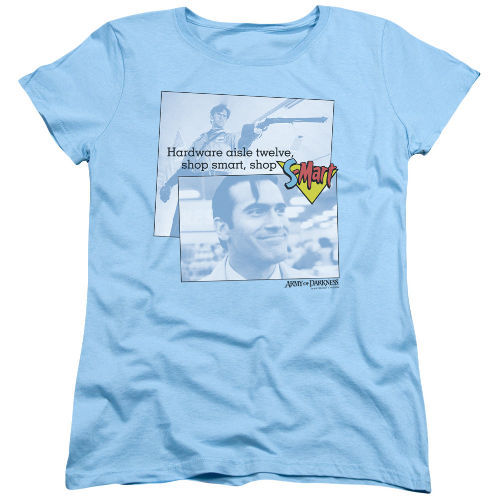 Army Of Darkness Shop S Mart Womens T Shirt Light Blue Hoodie, Sweatshirt | CiraTrend.com