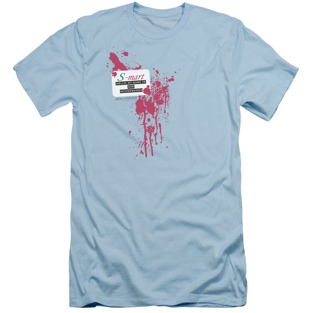 Army Of Darkness S-Mart Name Slim Fit Mens T Shirt Light Blue Hoodie, Sweatshirt | CiraTrend.com