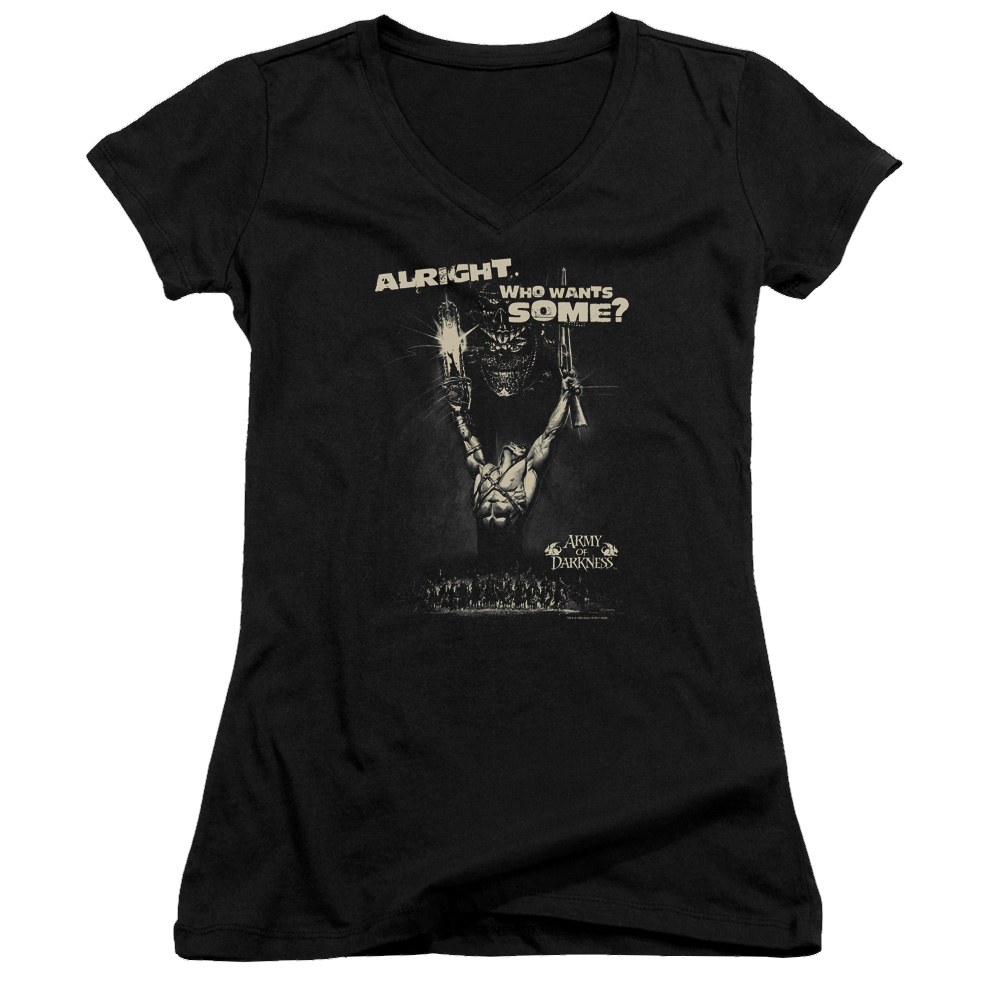 Army Of Darkness Want Some - Juniors V-Neck T-Shirt Hoodie, Sweatshirt | CiraTrend.com