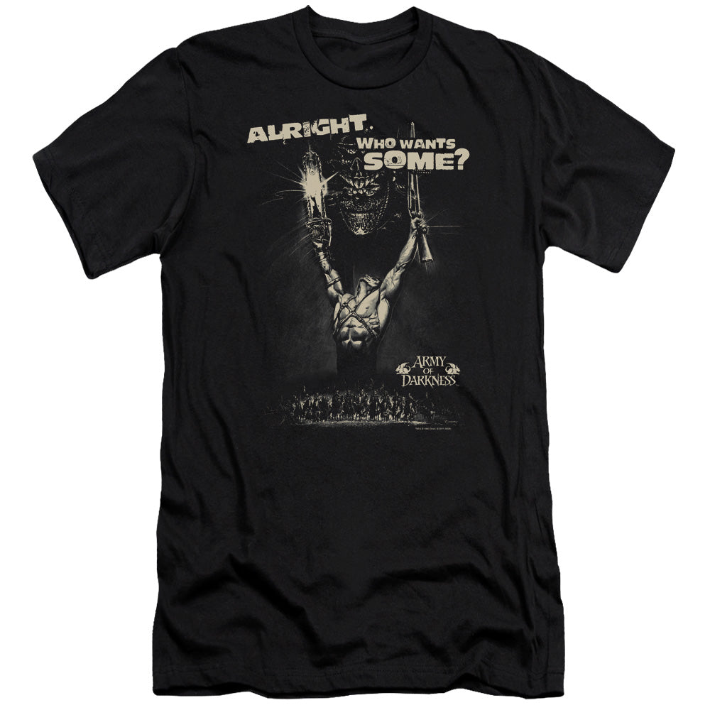 Army Of Darkness Want Some Premium Bella Canvas Slim Fit Mens T Shirt Black Hoodie, Sweatshirt | CiraTrend.com (Image 1)
