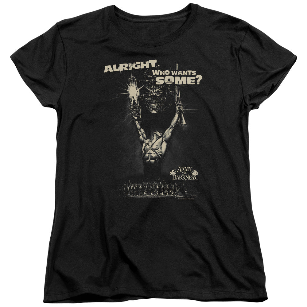 Army Of Darkness Want Some Womens T Shirt Black Hoodie, Sweatshirt | CiraTrend.com