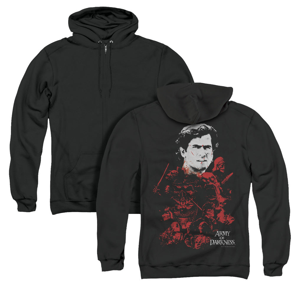 Army Of Darkness Pile Of Baddies Back Print Zipper Mens Hoodie Black T-Shirts, Sweatshirt | CiraTrend.com (Image 1)