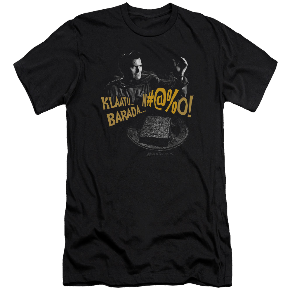Army Of Darkness Klaatu...barada - Men's Premium Slim Fit T-Shirt Hoodie, Sweatshirt | CiraTrend.com