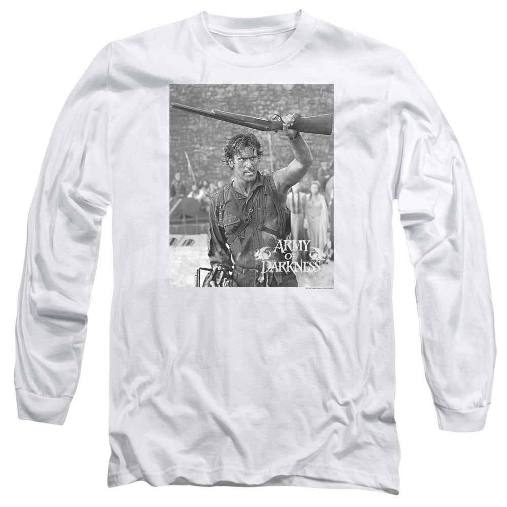 Army Of Darkness Boom Mens Long Sleeve Shirt White Hoodie, Sweatshirt | CiraTrend.com (Image 3)