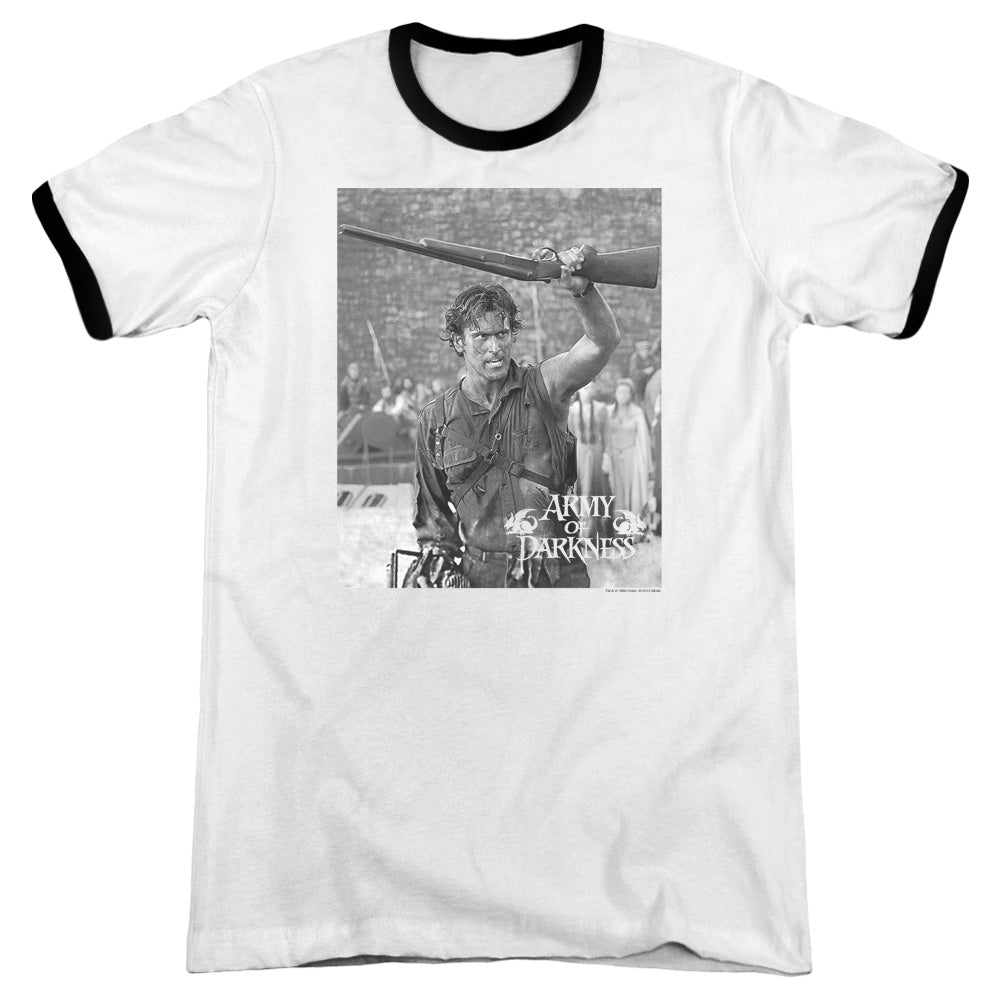 Army Of Darkness Boom Heather Ringer Mens T Shirt White Hoodie, Sweatshirt | CiraTrend.com