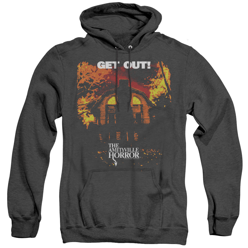 Amityville Horror Get Out Mens Heather Hoodie Black T-Shirts, Sweatshirt | CiraTrend.com (Image 4)