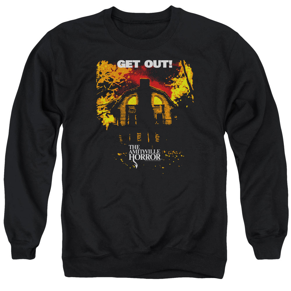 Amityville Horror Get Out Mens Crewneck Sweatshirt Black T-Shirts, Hoodie | CiraTrend.com (Image 2)