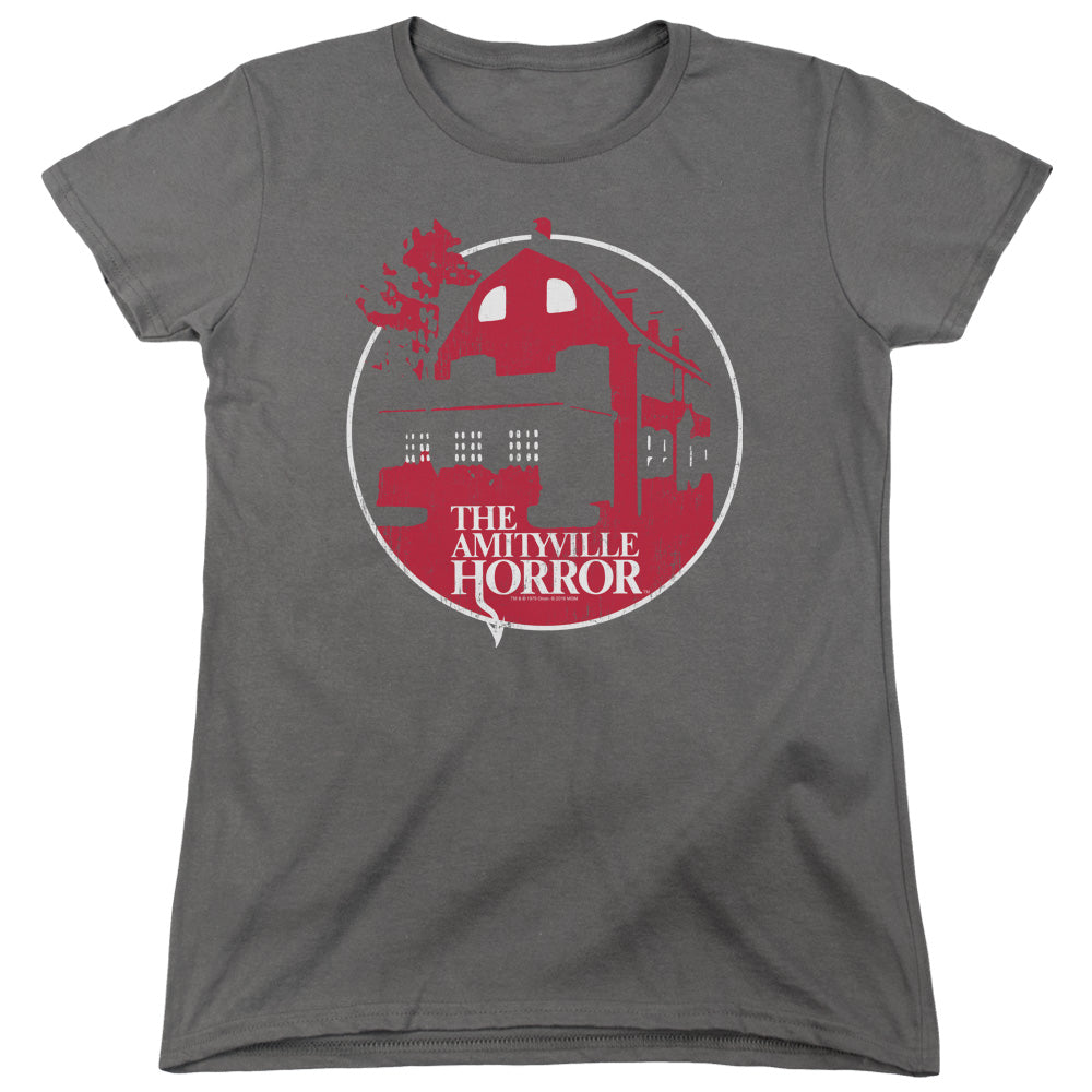 Amityville Horror Red House Womens T Shirt Charcoal Hoodie, Sweatshirt | CiraTrend.com