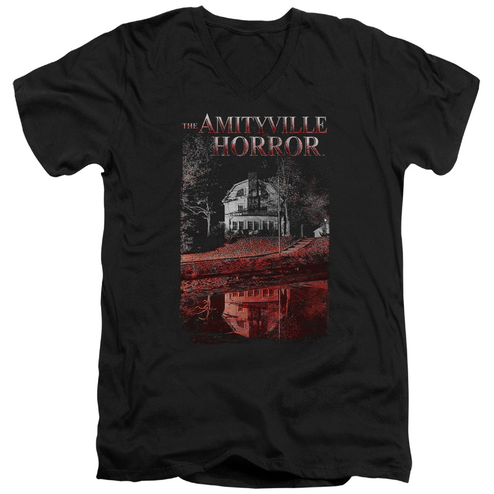 Amityville Horror Cold Blood Mens Slim Fit V-Neck T Shirt Black Hoodie, Sweatshirt | CiraTrend.com