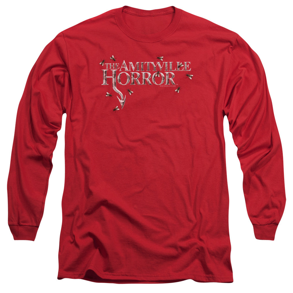 Amityville Horror Flies Mens Long Sleeve Shirt Red Hoodie, Sweatshirt | CiraTrend.com (Image 1)