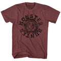 Monster Hunter Mens S/S T-Shirt - Mh Circle - Heather Vintage Maroon Heather Hoodie, Sweatshirt | CiraTrend.com