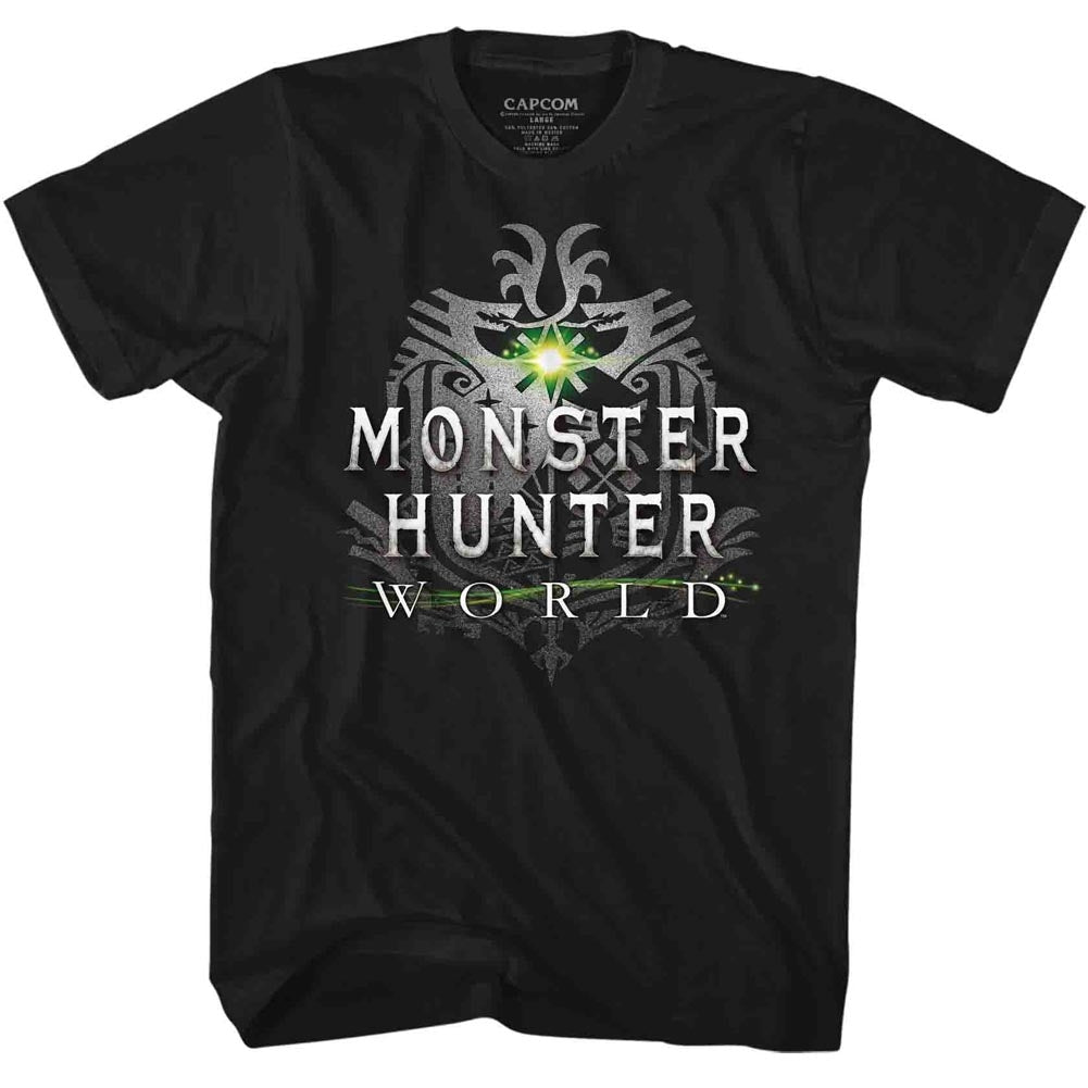 Monster Hunter Mens S/S T-Shirt - Mhw Logo - Solid Black Hoodie, Sweatshirt | CiraTrend.com