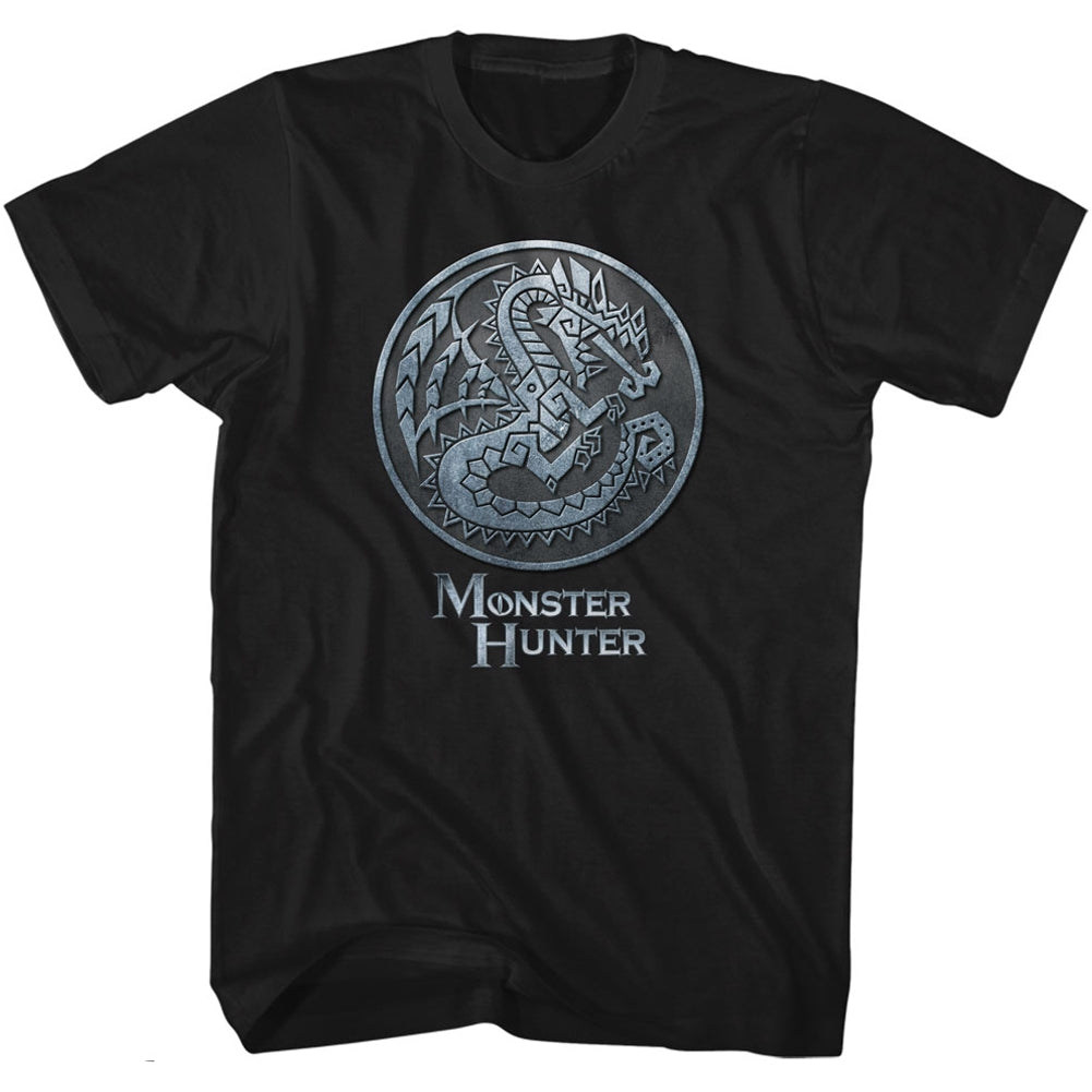 Monster Hunter Mens S/S T-Shirt - Monster Emblem - Solid Black Hoodie, Sweatshirt | CiraTrend.com
