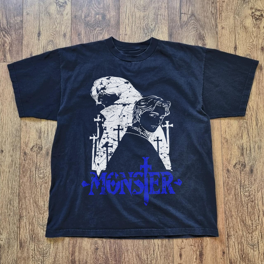 MONSTER 'TENJOH' RETRO 00s BLACK T-SHIRT