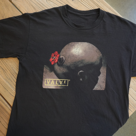 'MR. VALVE' WASHED BLACK PROMO T-SHIRT
