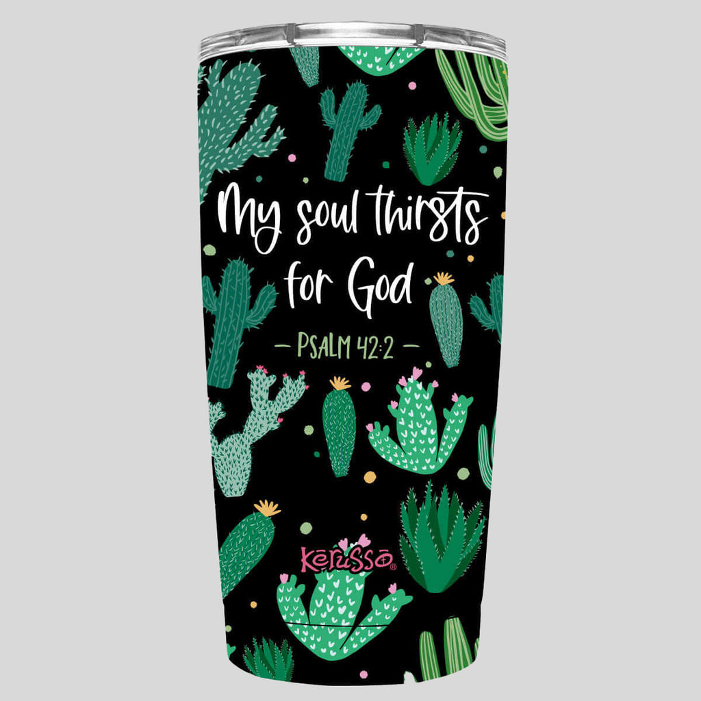 Kerusso 20 oz Stainless Steel Tumbler Cactus T-Shirts, Hoodie, Sweatshirt | CiraTrend.com (Image 1)
