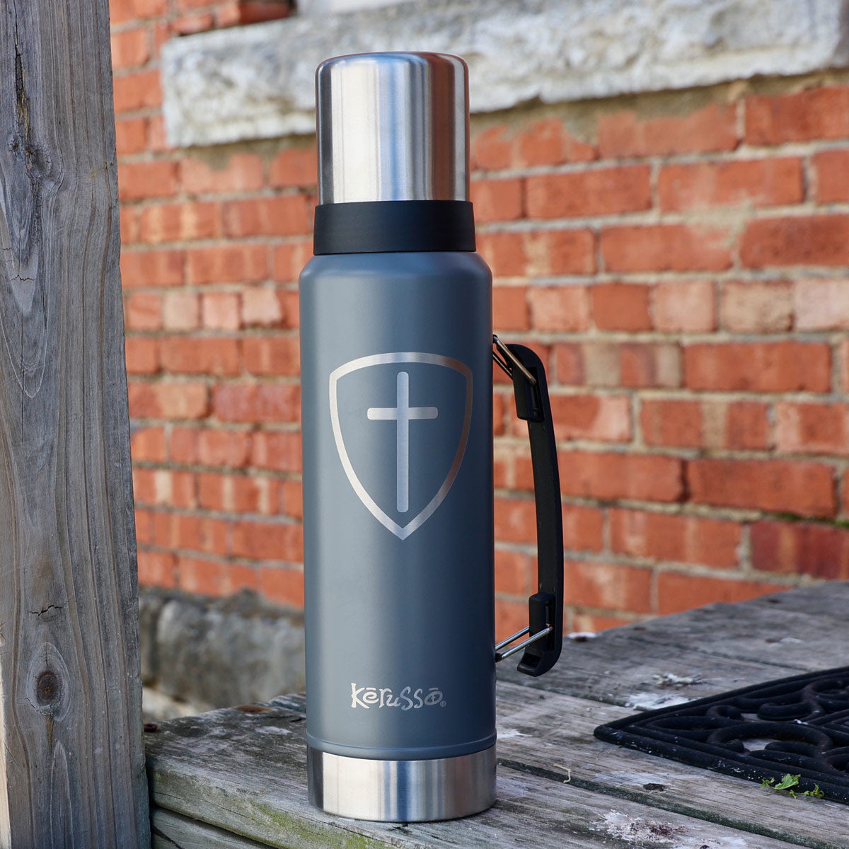Kerusso 42 oz Magnum Steel Drink Tank Cross Shield T-Shirts, Hoodie, Sweatshirt | CiraTrend.com (Image 3)