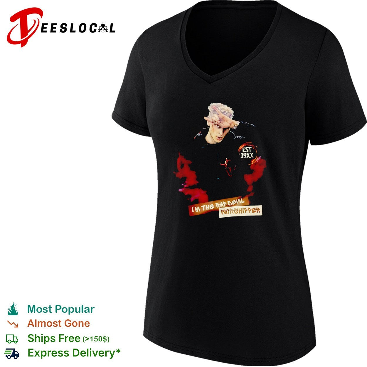 Machine Gun Kelly EST 19XX I am the Rap Devil worshipper shirt