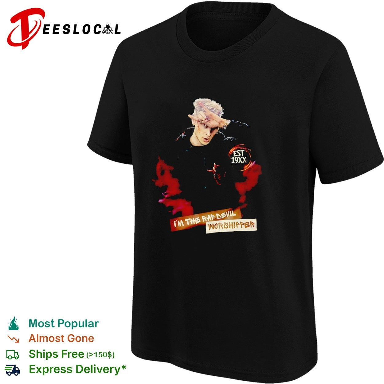 Machine Gun Kelly EST 19XX I am the Rap Devil worshipper shirt