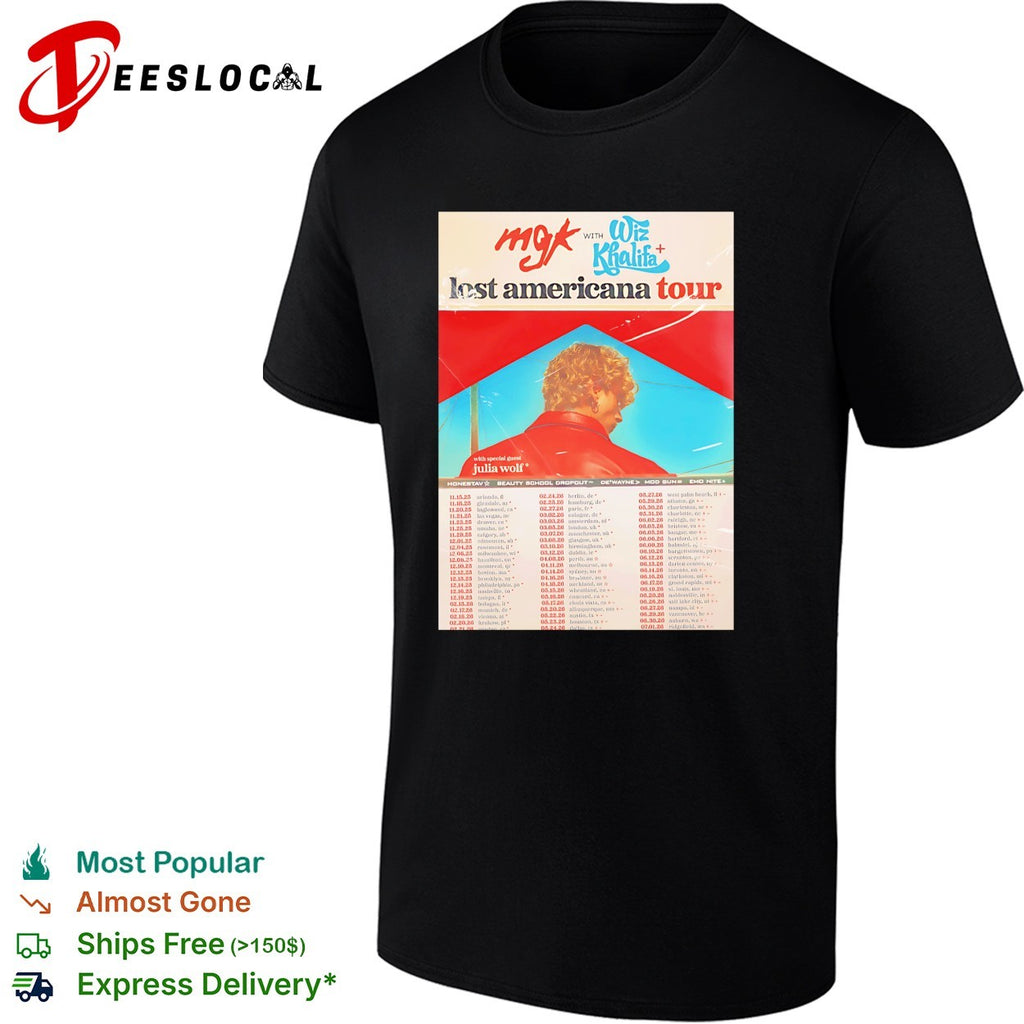 Machine Gun Kelly Wiz Khalifa Lest Americana tour shirt
