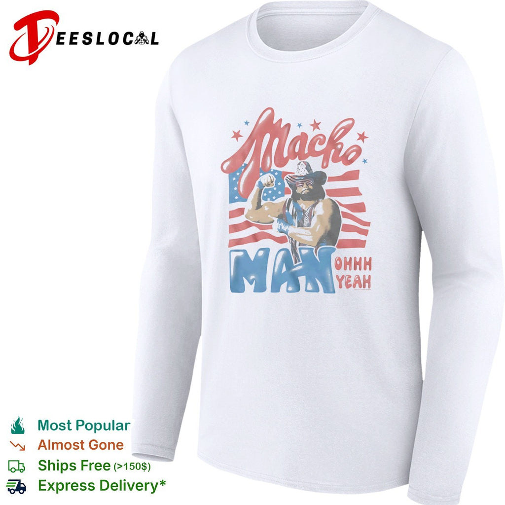 Macho Man Randy Savage OHHH YEAH American flag shirt
