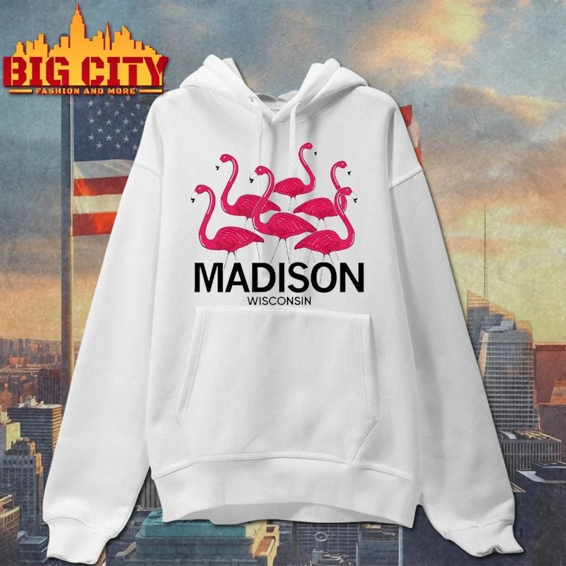 Madison Flamingos pink Wisconsin shirt