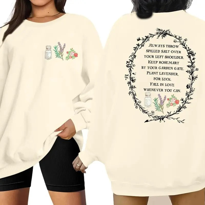 Magic Sweatshirt Halloween Sweater Salt Rosemary Lavender Love Outfits Casual Crewneck Apparel