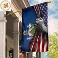 Maine State Inside American Flag Pride American Gift Patriot 2 Sides Garden House Flag