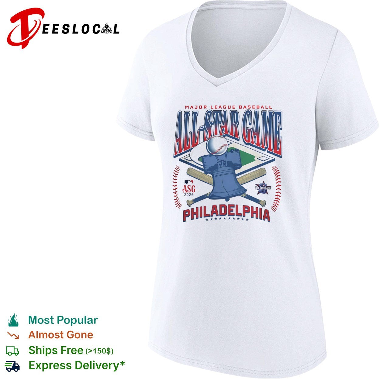 Major League Baseball All Star Game 2026 Philadelphia Liberty Bell Baseball shirt
