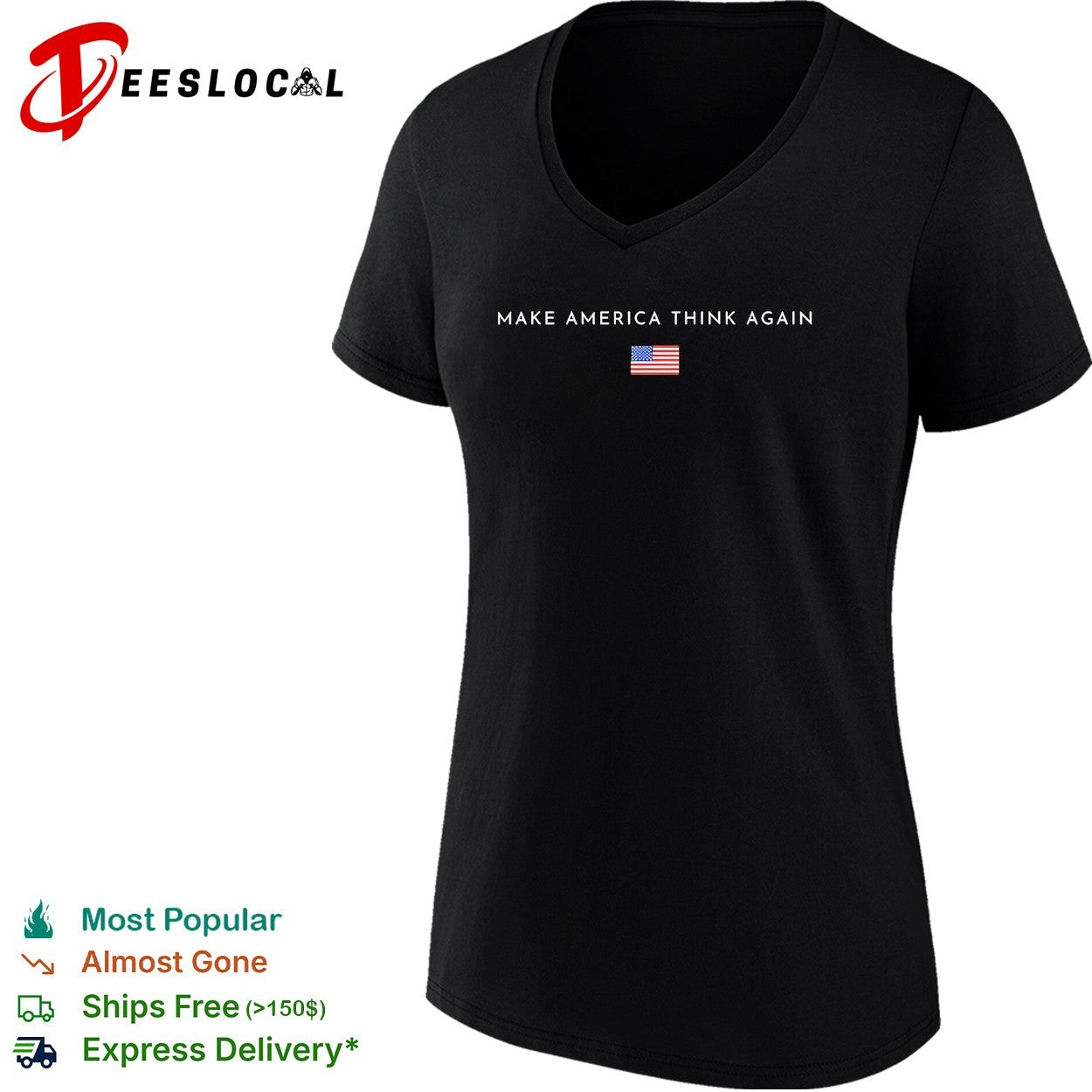 Make America think again USA flag shirt