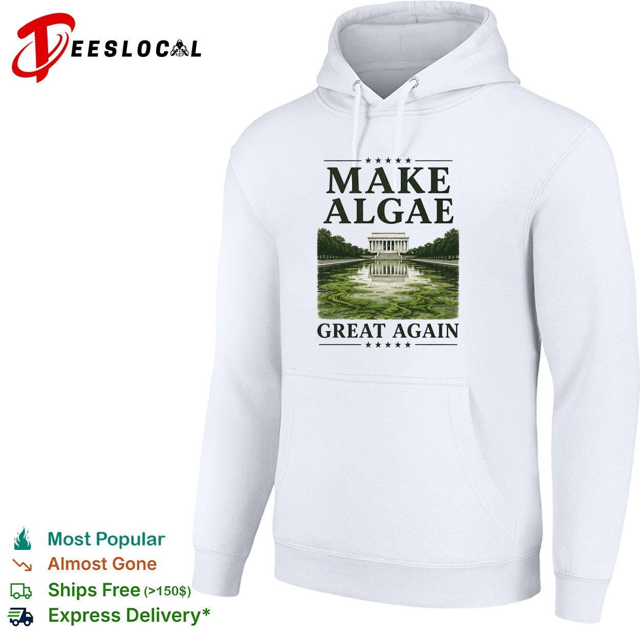 Make algae great again Lincoln Memorial reflecting pool shirt