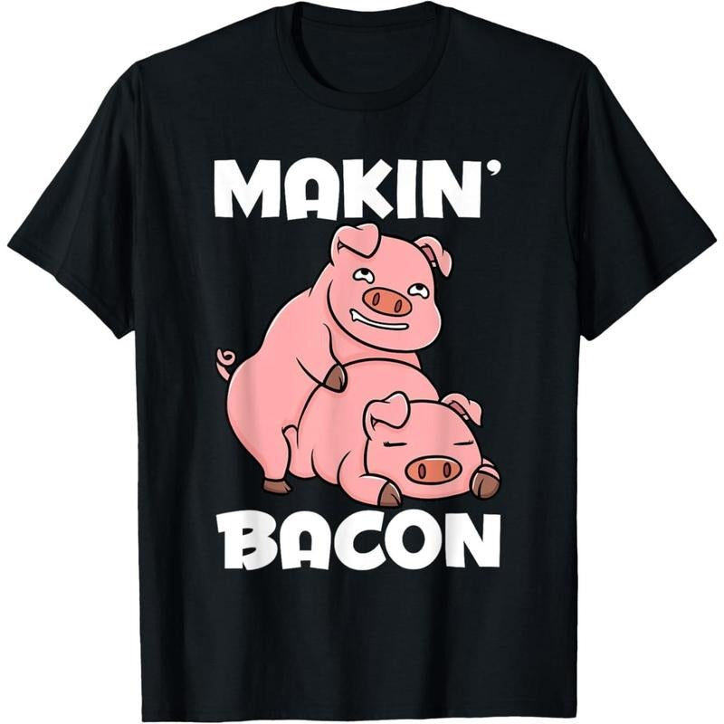 Making Bacon Funny Pig Jokes Adult Humor T-Shirt made in usa Hoodie, Sweatshirt | CiraTrend.com
