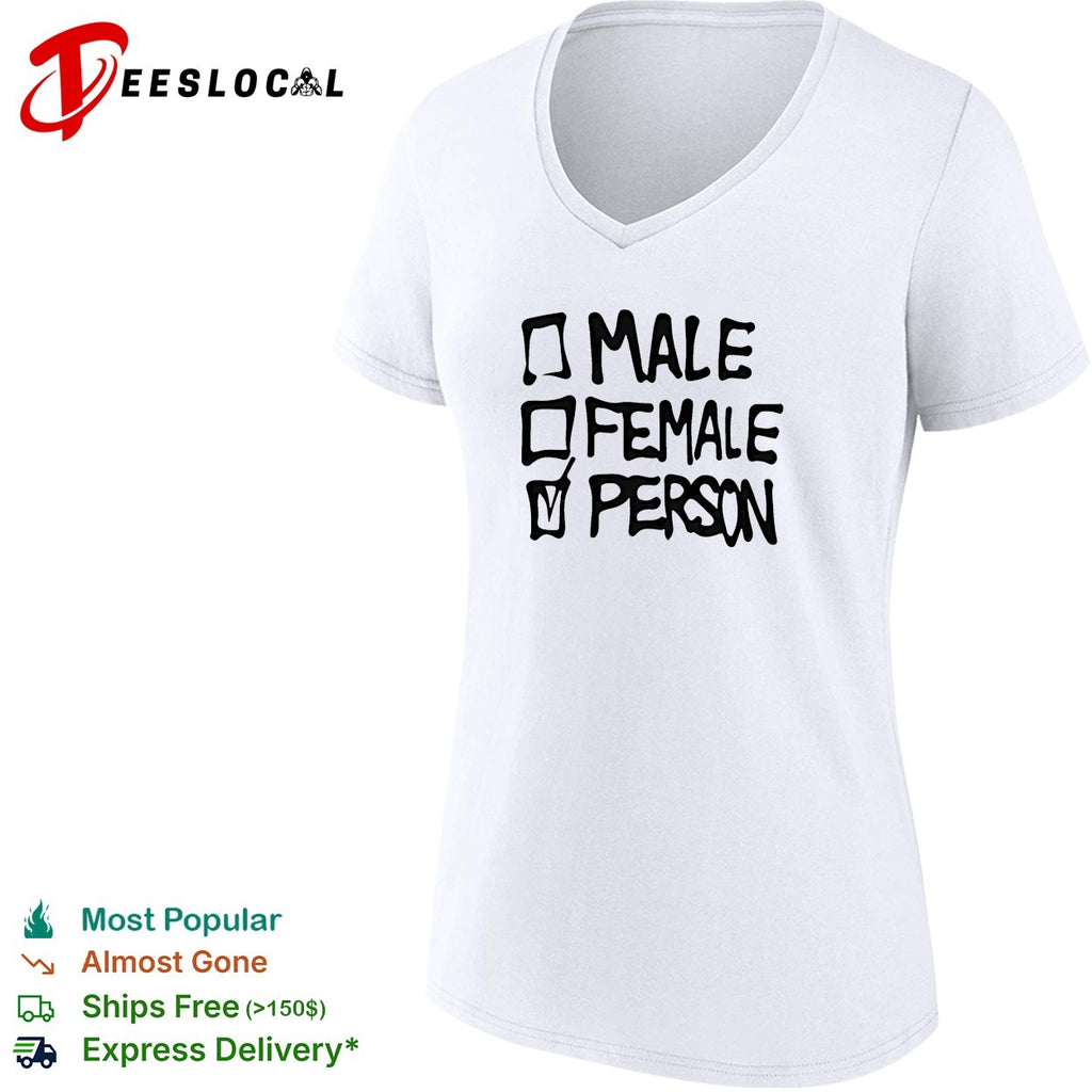 Male female person checklist shirt
