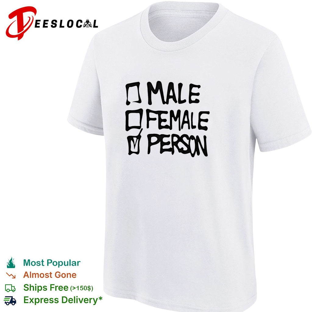 Male female person checklist shirt