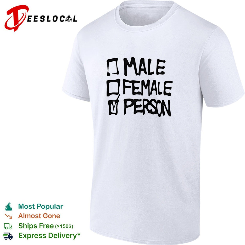 Male female person checklist shirt
