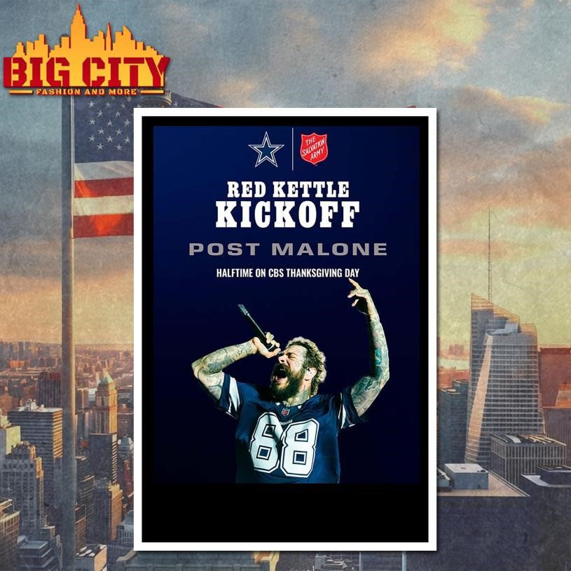Malone Dallas Cowboys Haftime Show On CBS Thanksgiving Day 2025 Poster Shirt