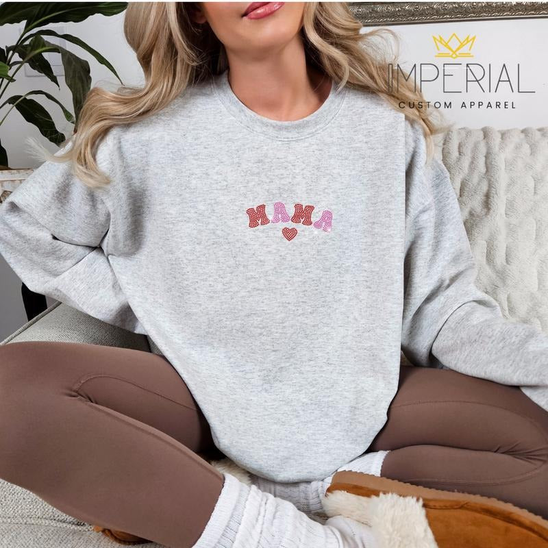 Mama BLING Valentines Day T-Shirt, Valentines Day Sweatshirt, Valentines Day Sweatshirt, VDay Sweatshirt Hoodie