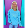 Mama Bow Blue Embroidered Sweatshirt T-Shirts, Hoodie | CiraTrend.com