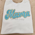 Mama Chenille Patch Sweatshirt Cotton Casual White T-Shirts, Hoodie | CiraTrend.com
