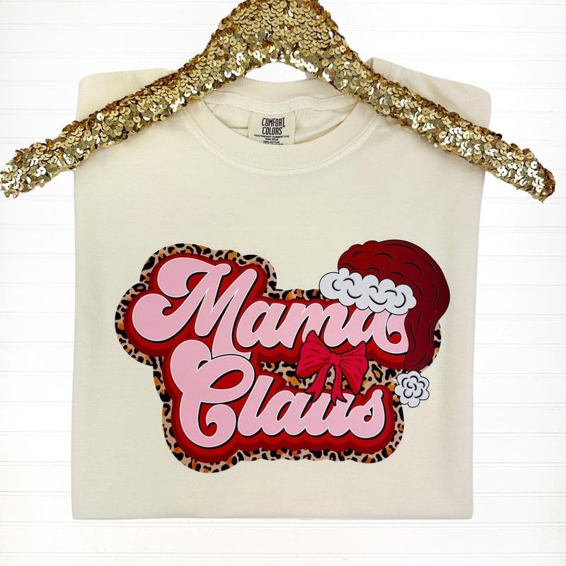 Mama Claus Comfort Color T-Shirt Hoodie, Sweatshirt | CiraTrend.com