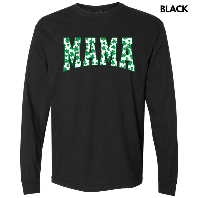 Mama Clovers Long Sleeve Comfort Colors T-Shirt 'NLB' Hoodie, Sweatshirt | CiraTrend.com