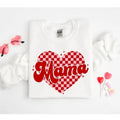Mama Heart Sweatshirt Mama Valentine Sweatshirt Sweater Crewneck Sweatshirt Cotton Menswear Classic Pullover Shirt Man...